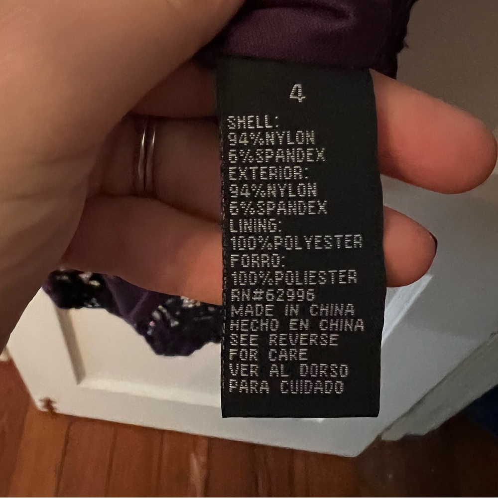 Eggplant Cutout Dress with Sequins - Picture 4 of 5